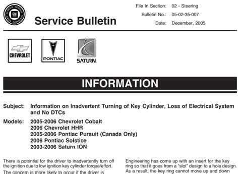 Pontiac GTO 2004-2006. . Gm service bulletins